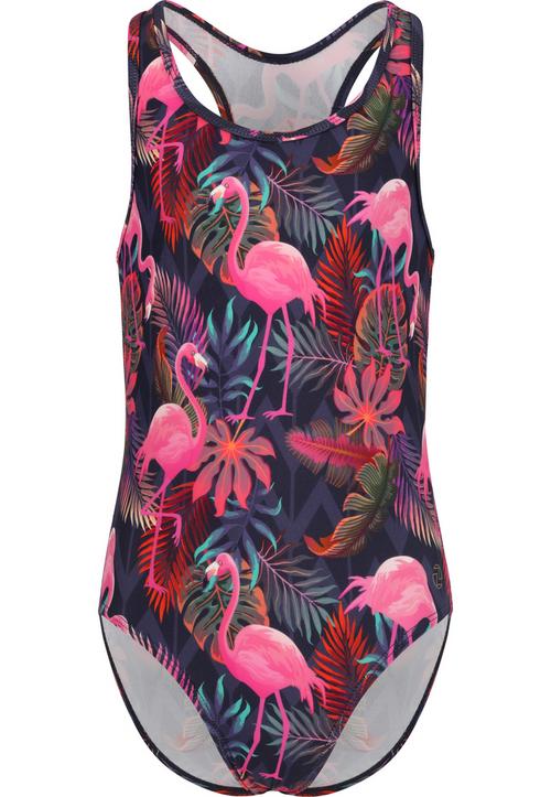 Rückansicht von ZigZag Irena Badeanzug Kinder Print 3673 Flamingo