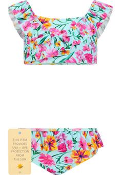 ZigZag Tropical Badeanzug Kinder Print 3702 Blue