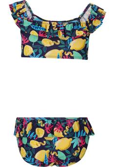 Rückansicht von ZigZag Tropical Badeanzug Kinder Print 3598 Lemon