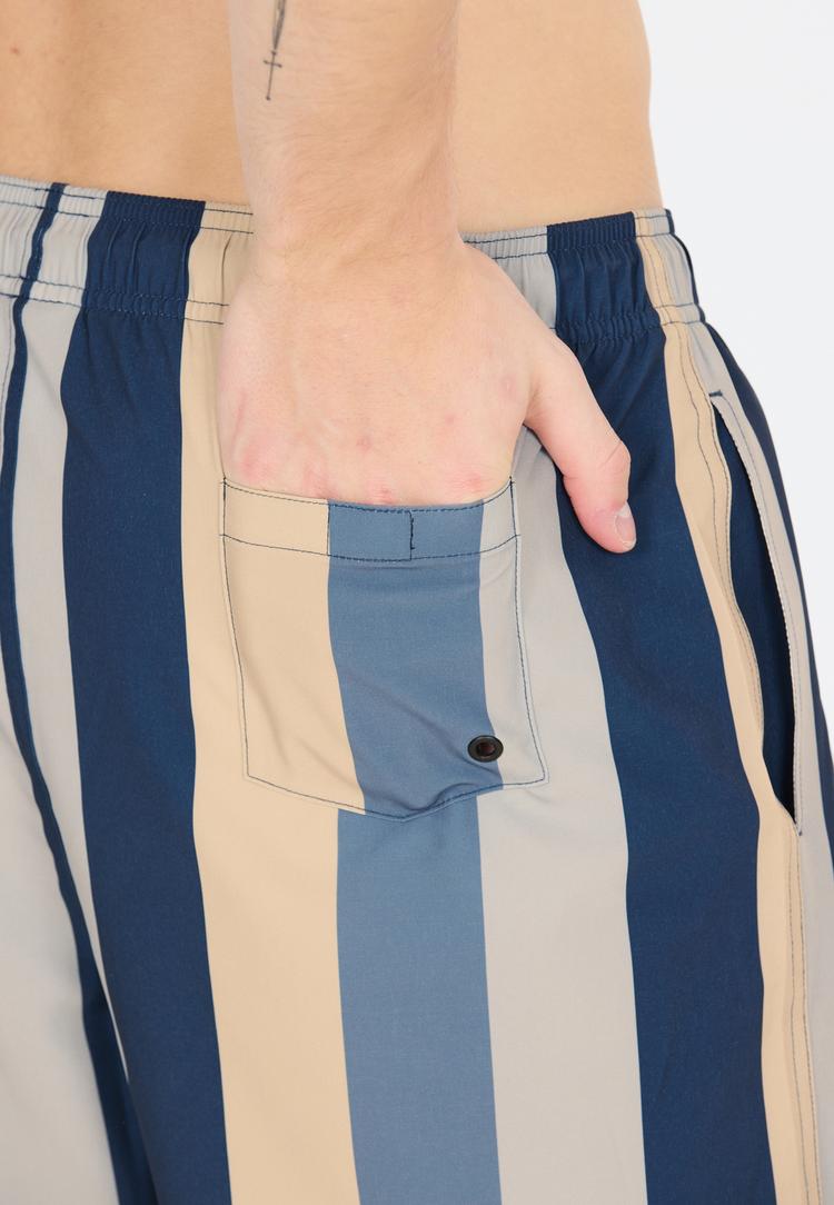 Cruz Cruz Pieter Badehose Herren - Print 3635 Grey Stripe - 1 | SportScheck