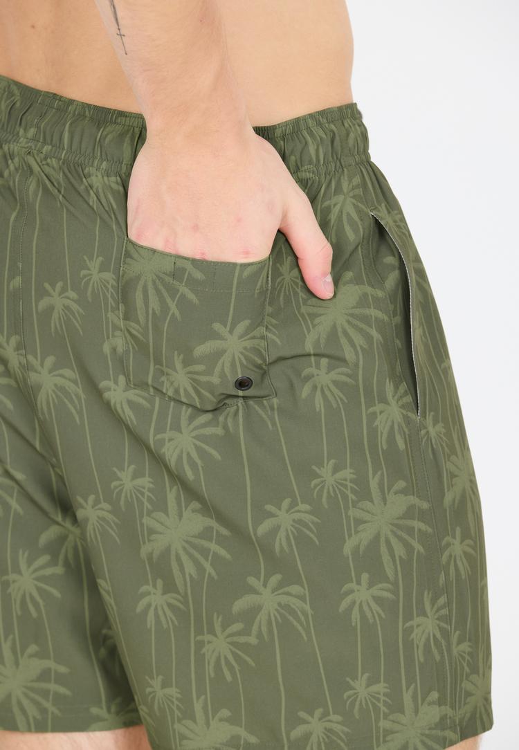 Cruz Cruz Rohan Badehose Herren - Print 3678 Green Palm - 2 | SportScheck