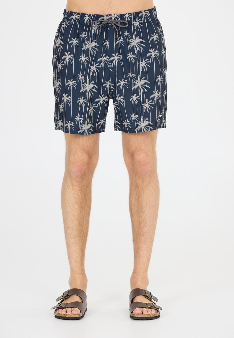 Cruz Cruz Rohan Badehose Herren - Print 3632 Navy Palm - 1 | SportScheck
