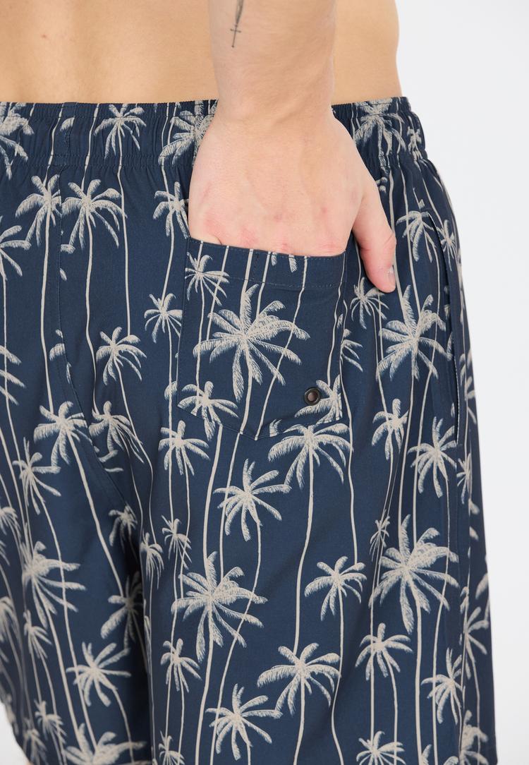 Cruz Cruz Rohan Badehose Herren - Print 3632 Navy Palm - 2 | SportScheck