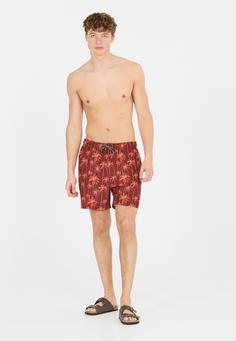 Rückansicht von Cruz Rohan Boardshorts Herren Print 3633 Red Palm