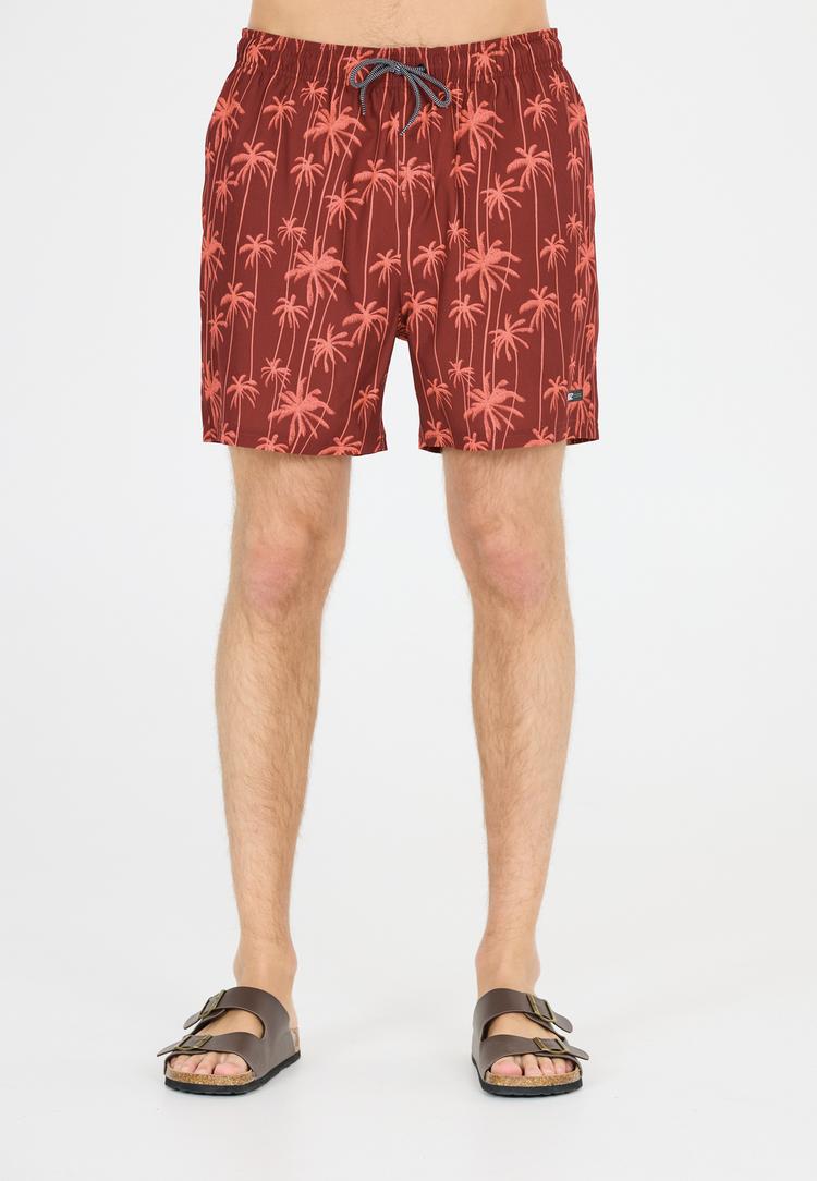 Cruz Cruz Rohan Badehose Herren - Print 3633 Red Palm - 1 | SportScheck