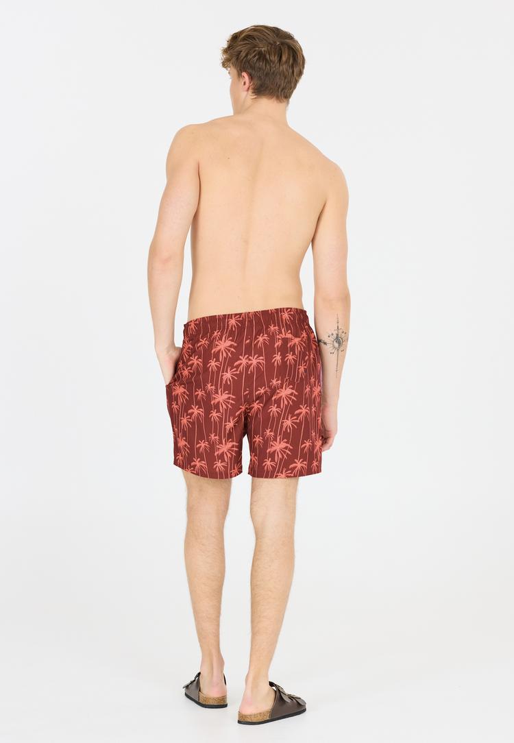 Cruz Cruz Rohan Badehose Herren - Print 3633 Red Palm - 3 | SportScheck