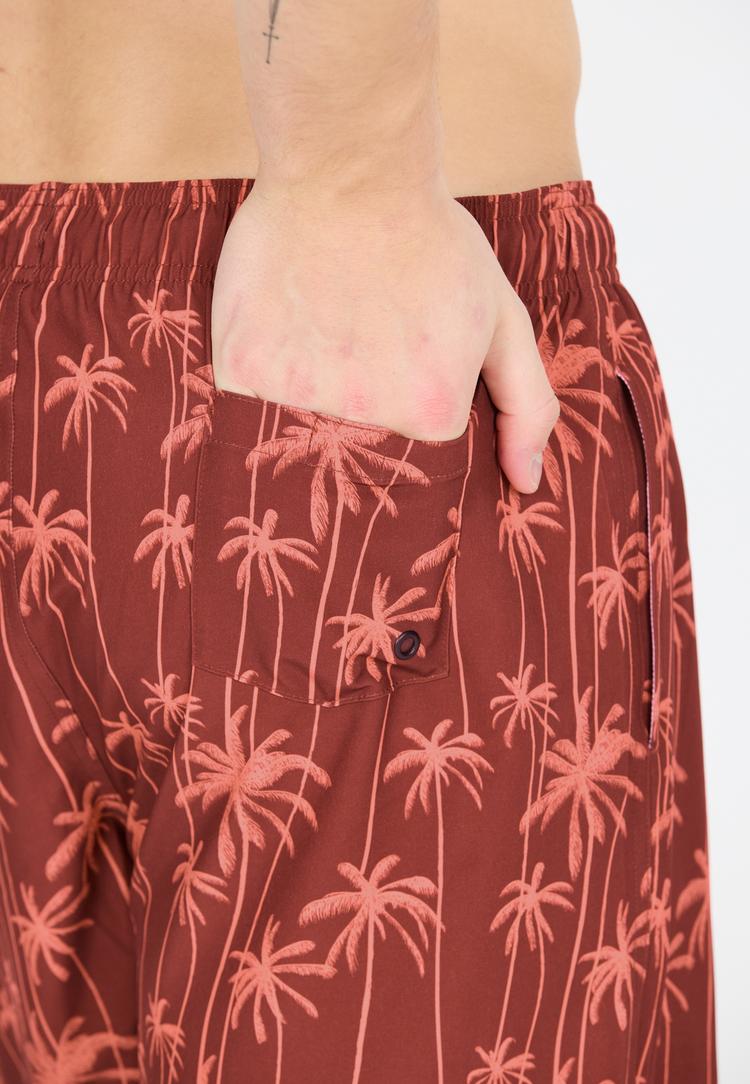 Cruz Cruz Rohan Badehose Herren - Print 3633 Red Palm - 2 | SportScheck