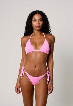 Rückansicht von Moda Minx Scrunch Triangle Top Bikini Oberteil Damen Candy Pink