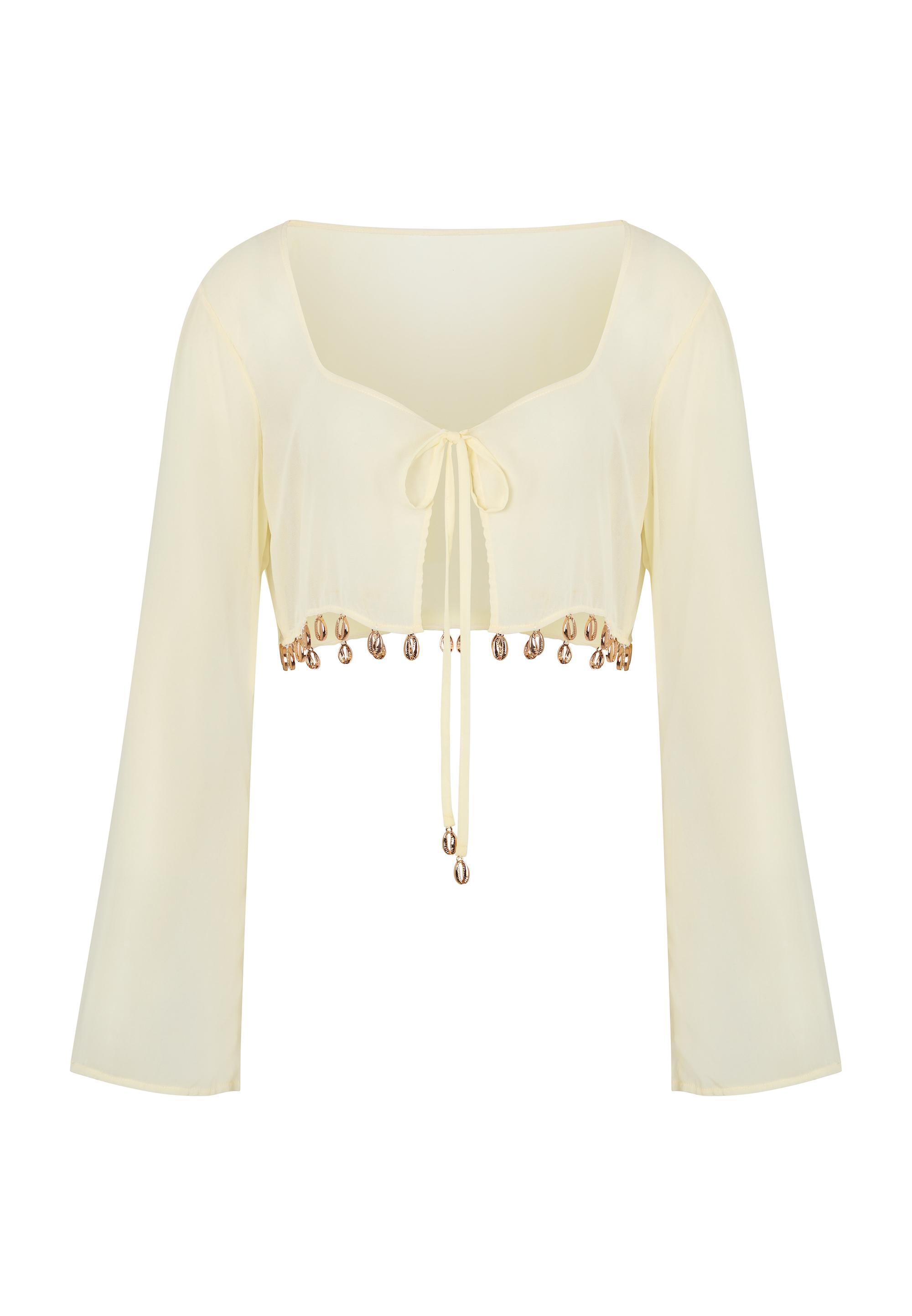 Moda Minx Langarmbluse Damen - Coconut