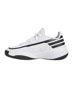 Rückansicht von adidas Front Court Weiß Hallenschuhe Herren weiss
