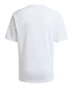 Rückansicht von adidas Juventus Turin Trainingsshirt Kids Weiß Fanshirt Kinder weiss