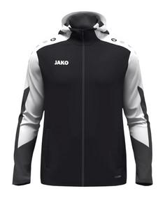JAKO Dynamic Kapuzenjacke Trainingsjacke Herren schwarzweissgrau