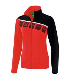 Erima 5-C Präsentationsjacke Damen Trainingsjacke Damen RotSchwarzWeiss