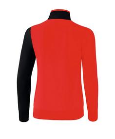 Rückansicht von Erima 5-C Präsentationsjacke Damen Trainingsjacke Damen RotSchwarzWeiss