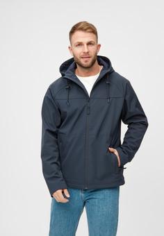 Rückansicht von Derbe Isleby Softshelljacke Herren navy/navy