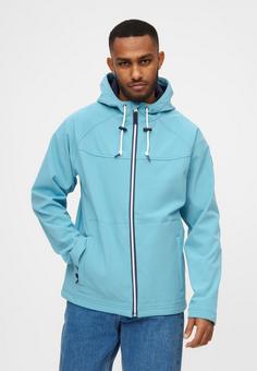 Rückansicht von Derbe Isleby Softshelljacke Herren milky blue/navy