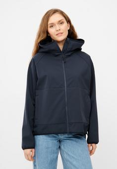Rückansicht von Derbe Peutby Softshelljacke Damen navy/navy