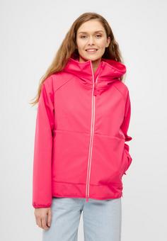 Rückansicht von Derbe Peutby Softshelljacke Damen azalea/dubarry