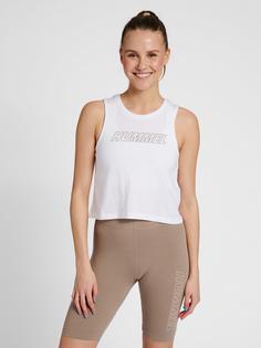 Rückansicht von hummel hmlTE CALI 2-PACK CROP COT TANKTOP Funktionstop Damen BLACK/WHITE DRIFTWOOD