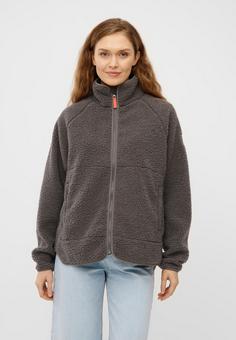 Rückansicht von Derbe Kuschelby Fleecejacke Damen morel