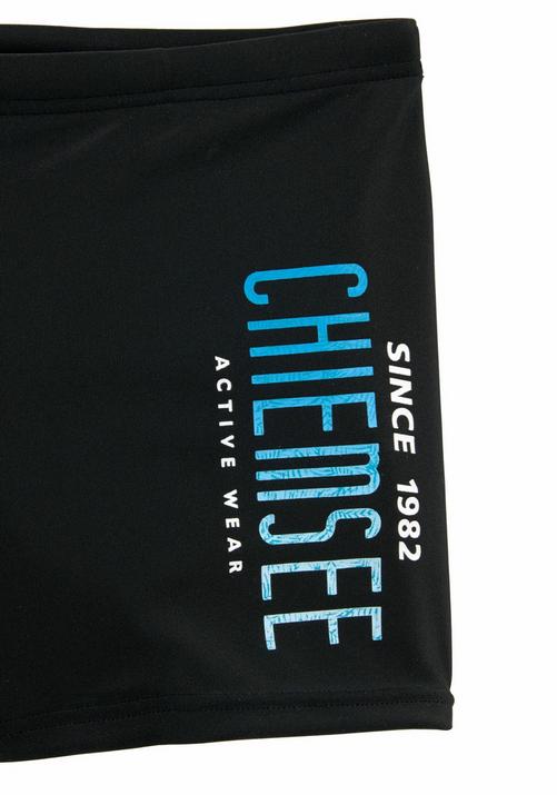 Rückansicht von Chiemsee Boxer-Badehose Badeshorts Herren schwarz