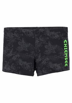 Chiemsee Boxer-Badehose Badeshorts Herren schwarz-bedruckt