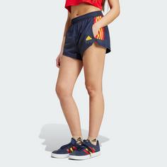 Rückansicht von adidas Tiro Cut 3-Streifen Summer Shorts Funktionsshorts Damen Legend Ink / Better Scarlet / Bold Gold
