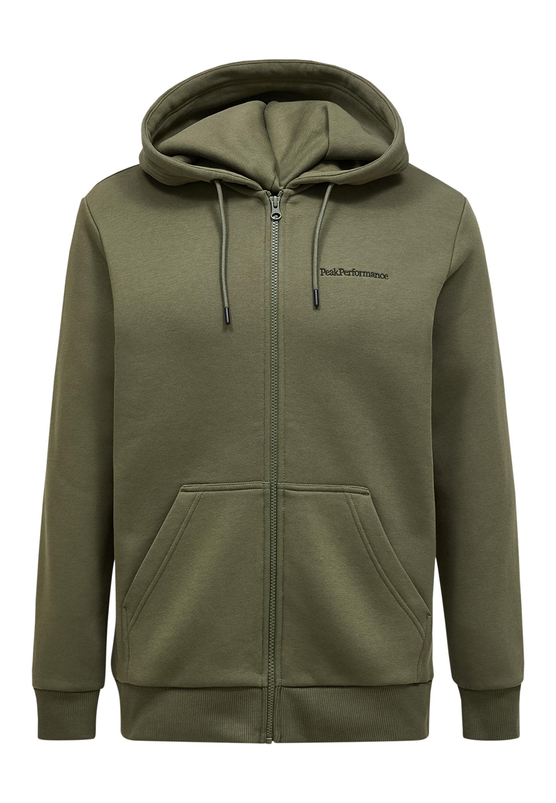 Peak Performance M Original Small Logo Zip Hood Sweatshirt Herren - olive