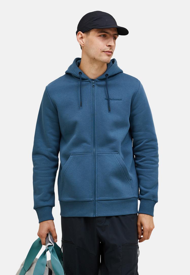 Peak Performance Peak Performance M Original Small Logo Zip Hood Sweatshirt Herren - taubenblau - 1 | SportScheck