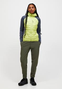 Rückansicht von Peak Performance W Helium Down Hybrid Hood Funktionsjacke Damen grün