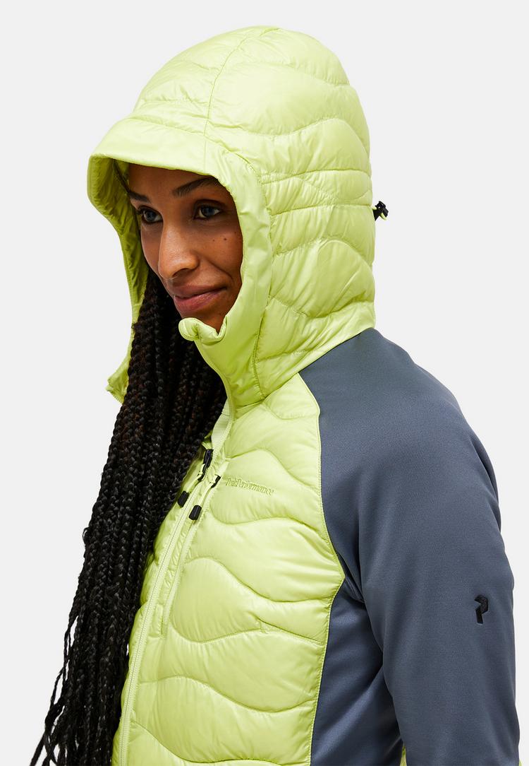 Peak Performance Peak Performance W Helium Down Hybrid Hood Funktionsjacke Damen - gr&uuml;n - 0 | SportScheck