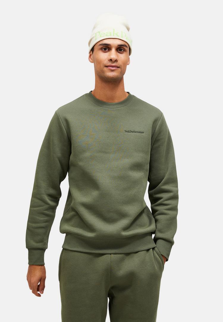 Peak Performance Peak Performance M Original Small Logo Crew Sweatshirt Herren - olive - 0 | SportScheck