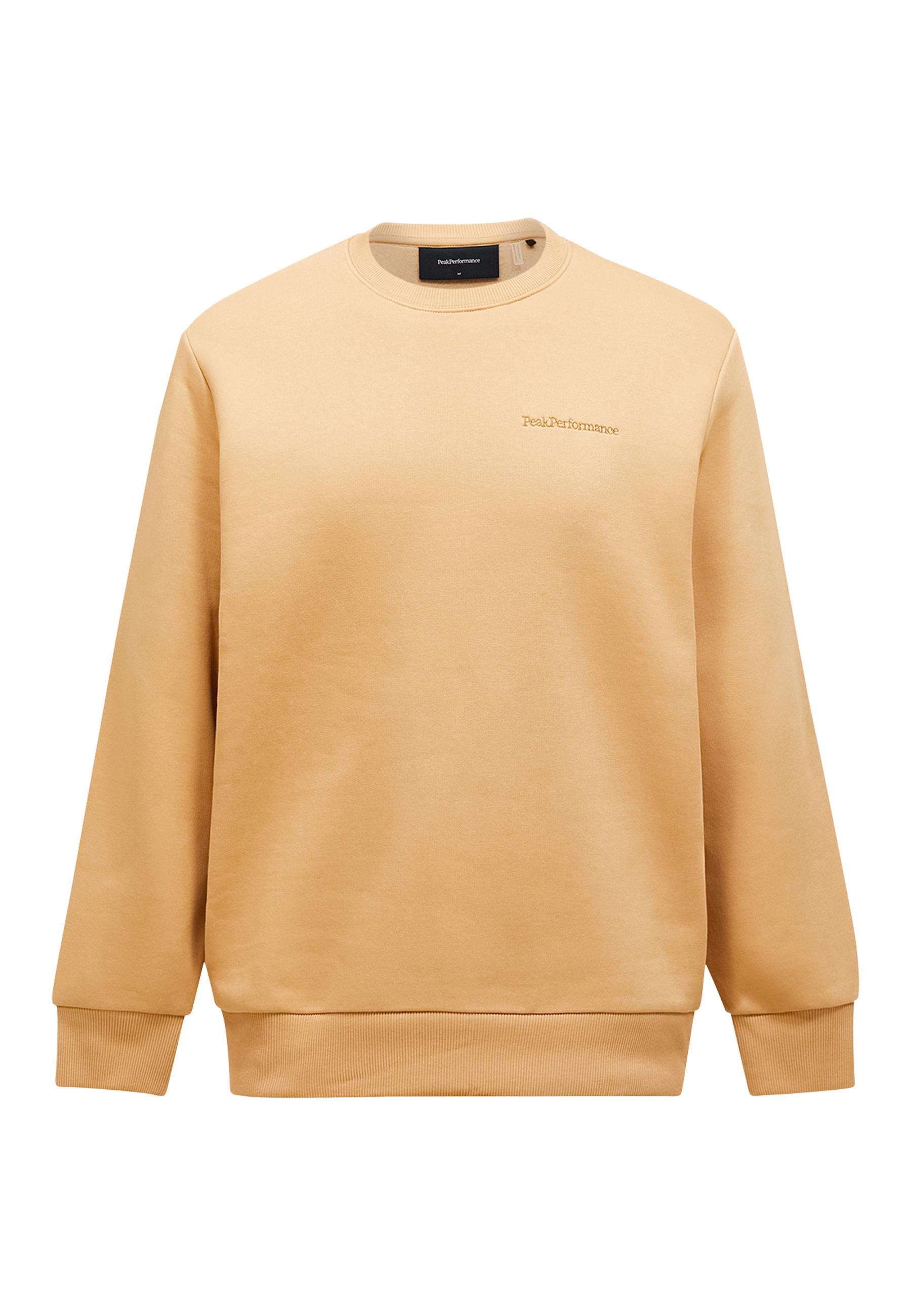 Peak Performance M Original Small Logo Crew Sweatshirt Herren - CAMEL