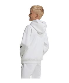Rückansicht von adidas Z.N.E. Jacke Kids Sweatjacke Kinder weissschwarz