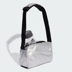 Rückansicht von adidas adidas Glow Mini Duffelbag Sporttasche Damen Silver Metallic / White