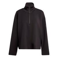 adidas Soft Lux Quarter-Zip Sweatshirt Sweatshirt Damen - Black