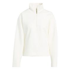 adidas Soft Lux Quarter-Zip Sweatshirt Sweatshirt Damen Off White