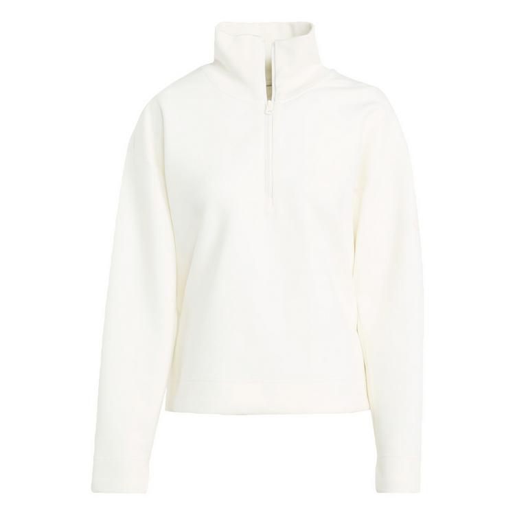 adidas adidas Soft Lux Quarter-Zip Sweatshirt Sweatshirt Damen - Off White - 0 | SportScheck