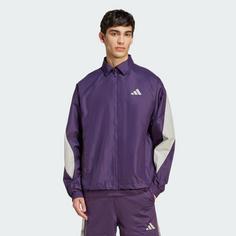 Rückansicht von adidas Stadium Trainingsjacke Trainingsanzug Herren Aurora Plum / Metal Grey