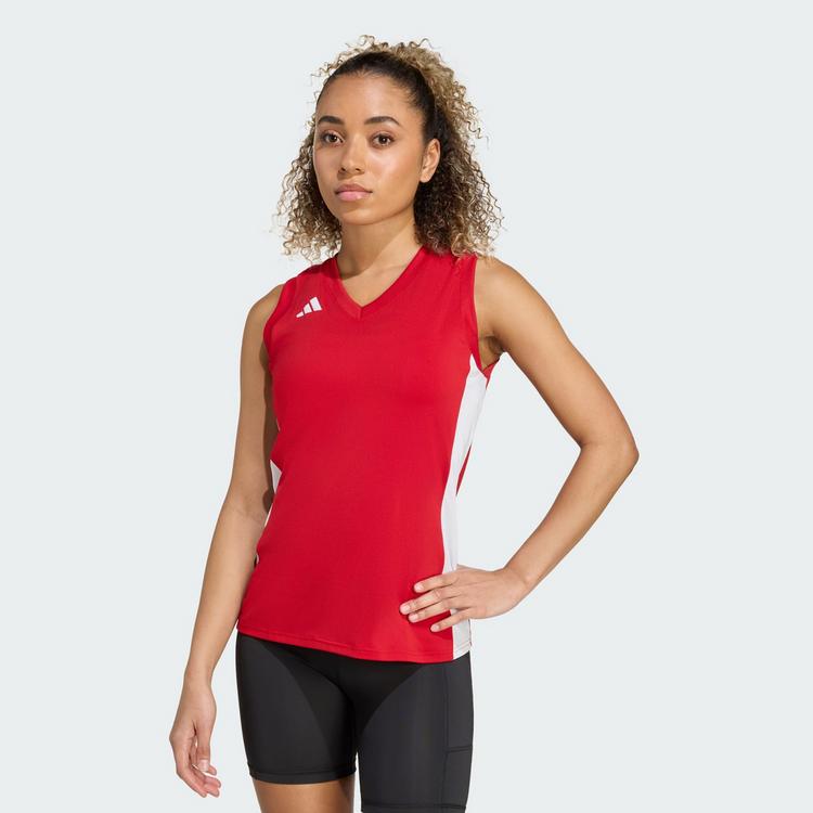 adidas adidas Quickset &auml;rmelloses Volleyballtrikot Funktionstank Damen - Team Power Red 2 - 0 | SportScheck