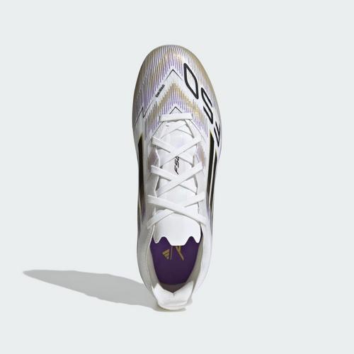 Rückansicht von adidas F50 Elite Kids FG Fußballschuh Fußballschuhe Kinder Cloud White / Core Black / Gold Metallic