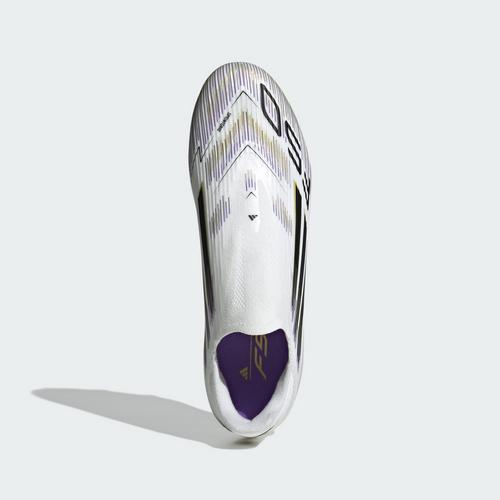 Rückansicht von adidas F50 League Laceless FG/MG Fußballschuh Fußballschuhe Cloud White / Core Black / Gold Metallic