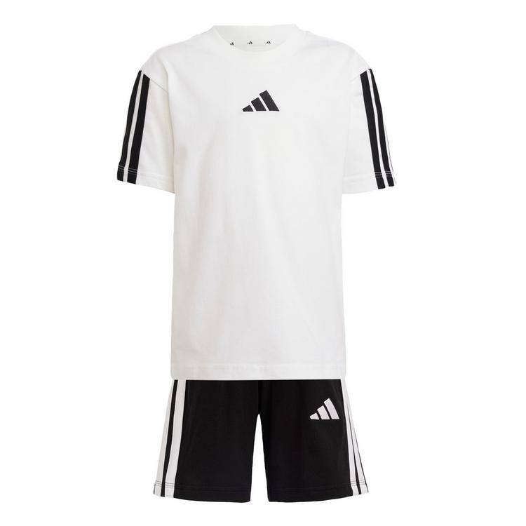 adidas adidas Essentials Kids T-Shirt-Set Trainingsanzug Kinder - White / Black - 0 | SportScheck