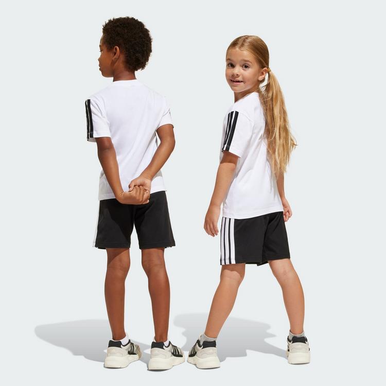 adidas adidas Essentials Kids T-Shirt-Set Trainingsanzug Kinder - White / Black - 2 | SportScheck