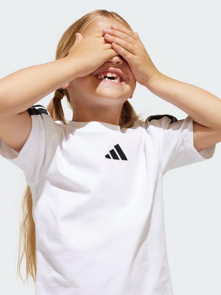 adidas adidas Essentials Kids T-Shirt-Set Trainingsanzug Kinder - White / Black - 1 | SportScheck