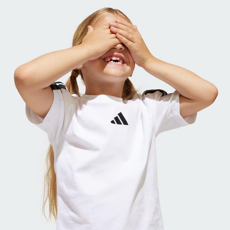 adidas adidas Essentials Kids T-Shirt-Set Trainingsanzug Kinder - White / Black - 2 | SportScheck