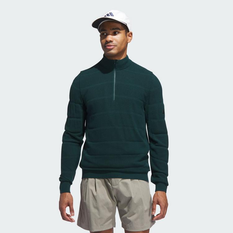 adidas adidas Ultimate365 Tour Wind Knit Quarter-Zip. Funktionssweatshirt Herren - Aurora Ivy - 0 | SportScheck