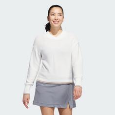 Rückansicht von adidas Ultimate365 Strickpullover Sweatshirt Damen White