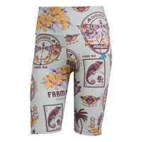 adidas adidas X Farm Radlershorts Funktionsshorts Damen - Ash Silver / Corn Gold / Violet Fusion