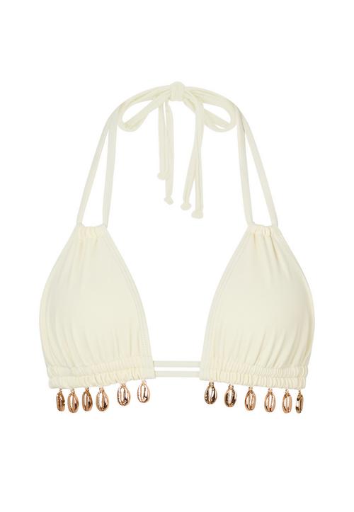 Moda Minx Gold Shells Double Strap Bikini Oberteil Damen